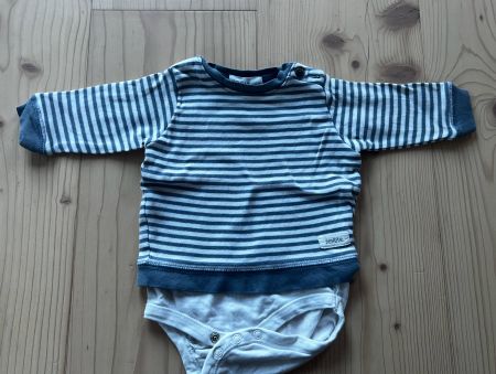 Newbie Baby Body Gr. 74 gestreift - Bio-Baumwolle