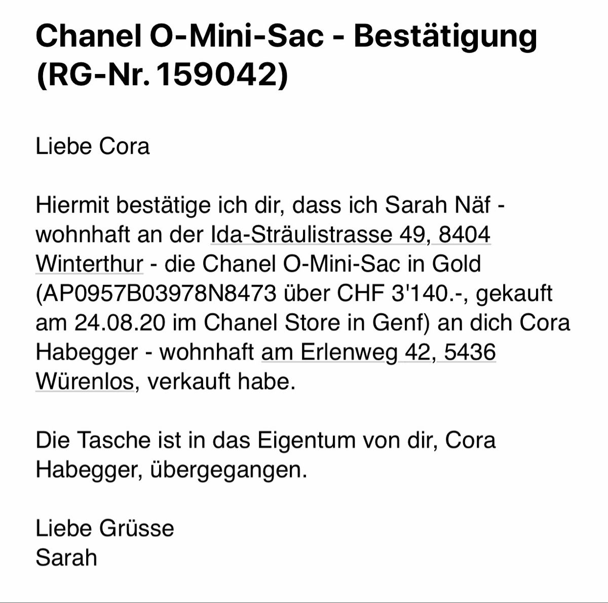 Chanel Borse: Chanel Tasche – Usato da Würenlos venduto da engeli028 9