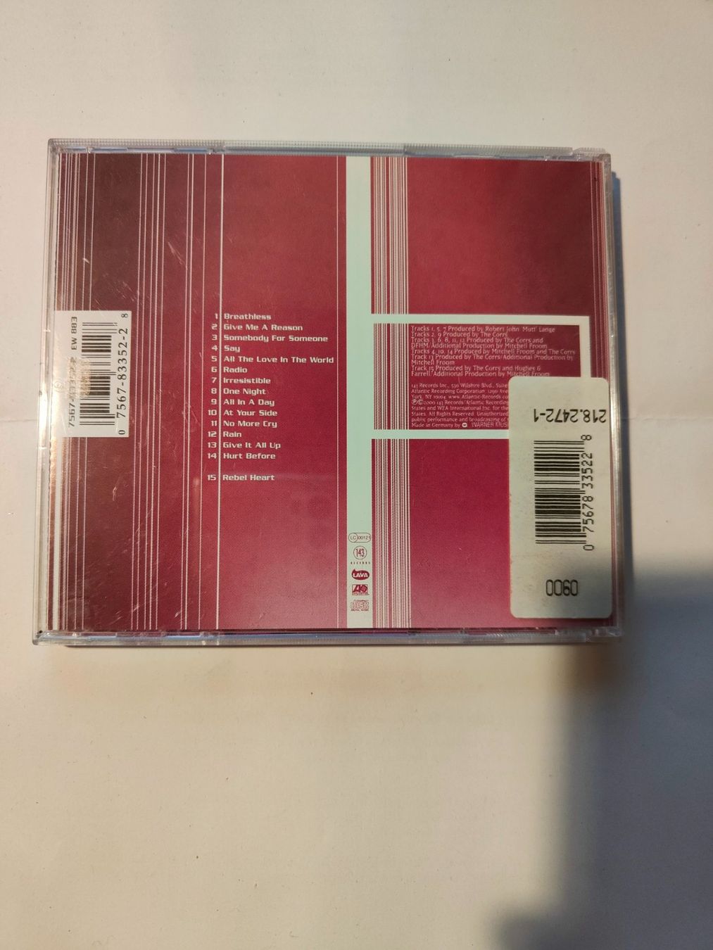 CD: CD The Corrs "in blue" – Usato da Winterthur venduto da Heftith 1