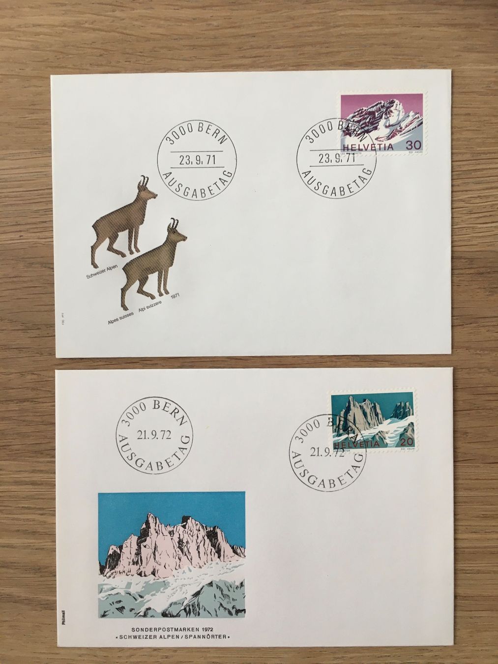 Tutti i francobolli: 4 FDC mit Schweizer Berge, schöne Qualität – Usato da Schübelbach venduto da Philphila71 2