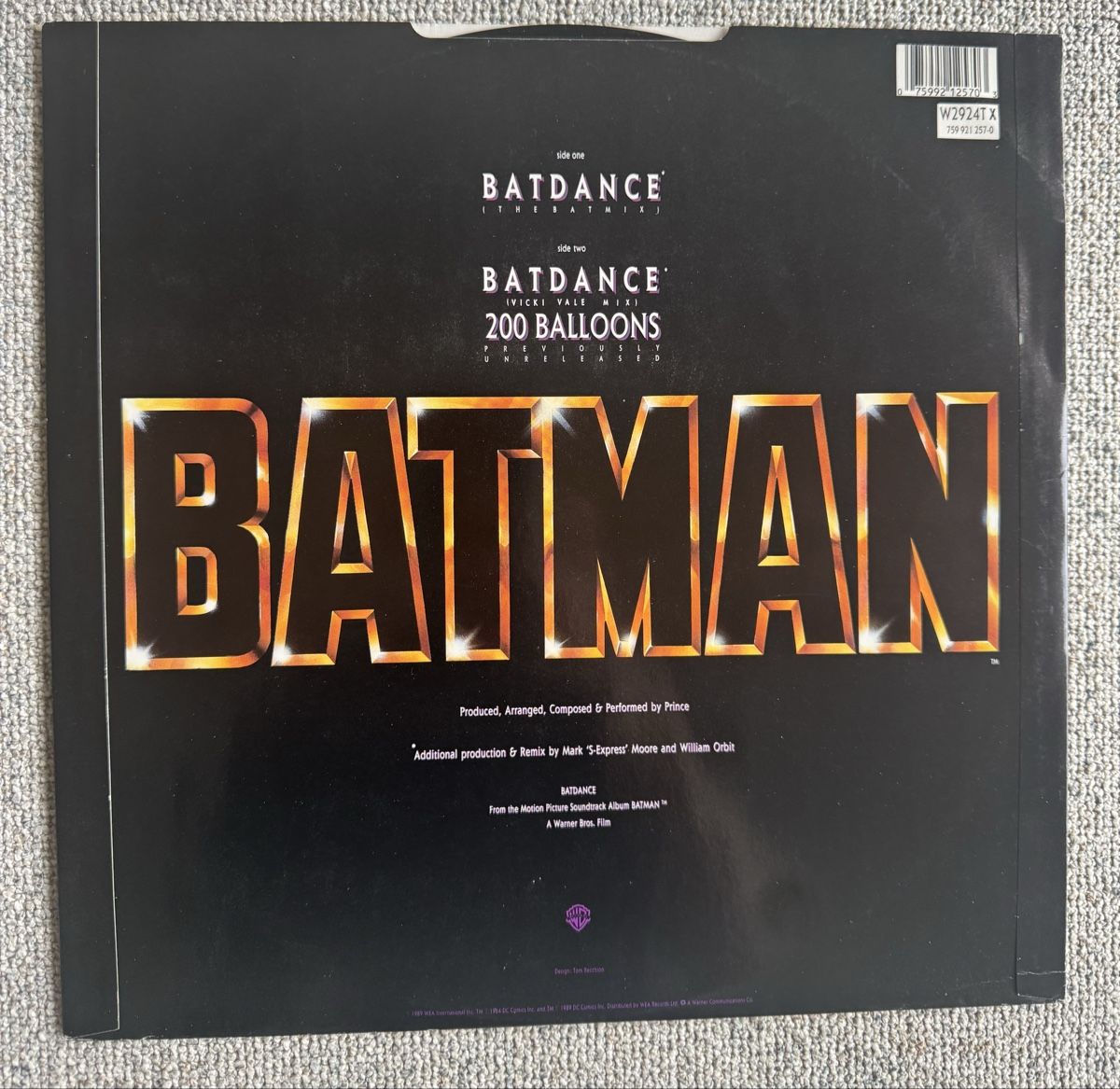 Dischi in vinile: Prince -  Batdance - 12" Maxi - 1989 – Usato da Rorbas venduto da BlackstarRecords 1