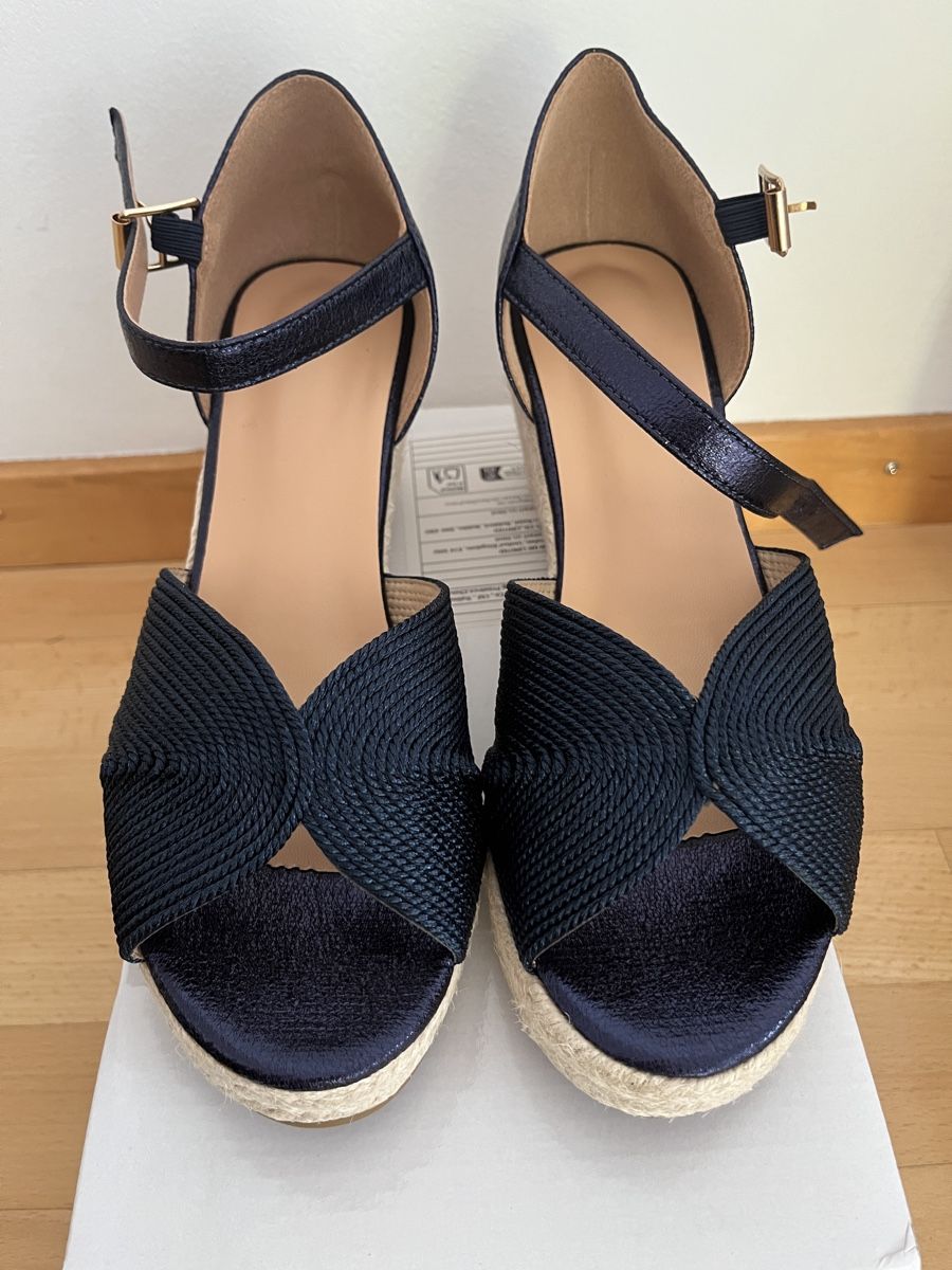 Scarpe da donna: Keilabsatz Sandalen dunkelblau – Nuovo e nell'imballaggio originale da Schaffhausen venduto da Gavran02