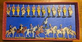22 filigrane Zinnfiguren Flachfiguren - Infanterie & Kavalle