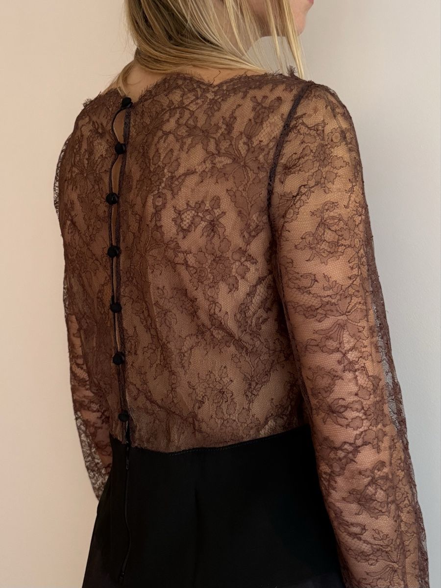La Perla Tops: Haut La Perla en dentelle marron taille 42 – Neu (gemäss Beschreibung) aus Genève von iry_67wr 4