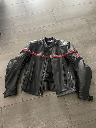 Lederjacke Indian Motorcycle schwarz Grösse M guter Zustand