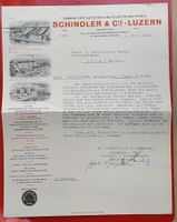 Illustrierter Briefkopf - Schindler Luzern 1932