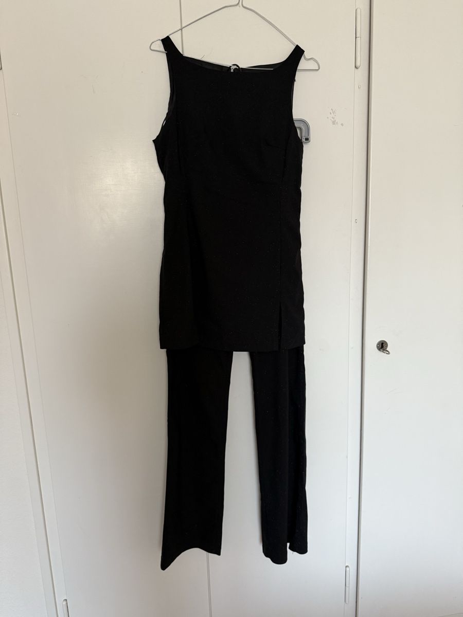 Completi & Tailleur: Schwarzer Festanzug Gr. M Top & Hose Zebra Glitzer – Nuovo (secondo la descrizione) da Zürich venduto da Herbion1 3