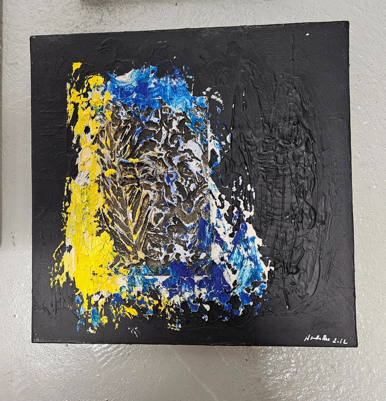 Gemälde: Dreiteilige Collage, abstrakte Kunst-Bilder – Gebraucht aus Oetwil a.d. Limmat von grisilisi 2