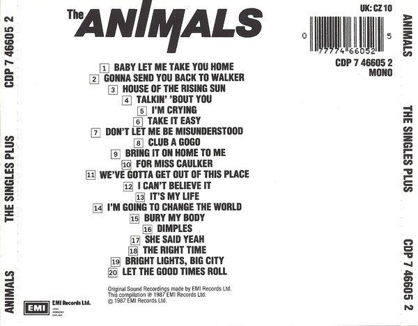 CD: The Animals THE SINGLES PLUS CD – Usato da Kandergrund venduto da Sososo 1