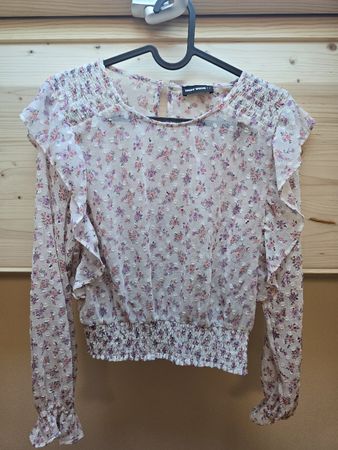 Chemisier à fleurs blanc taille M état comme neuf
