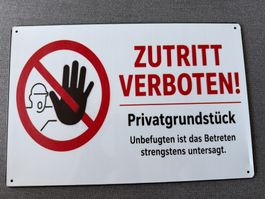 Blechschild ZUTRITT VERBOTEN 20x30cm