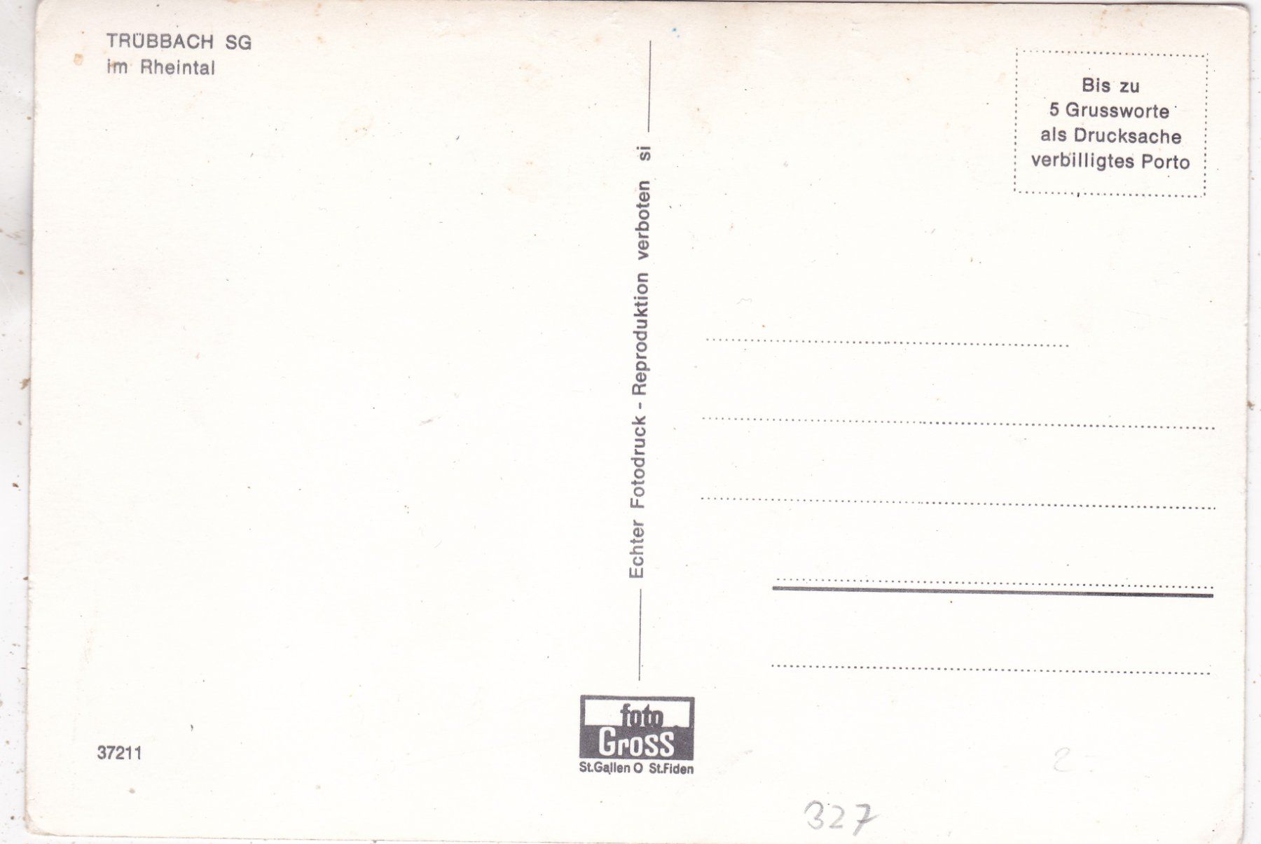 Cartoline postali: Trübbach SG im Rheintal – Usato da Herisau venduto da Lisegrat2008 1