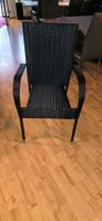 Gepflegter Rattanstuhl, schwarzes Geflecht, Top Zustand