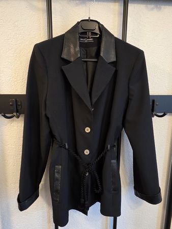 Veste Jus d'Orange noir col effet cuir taille 1