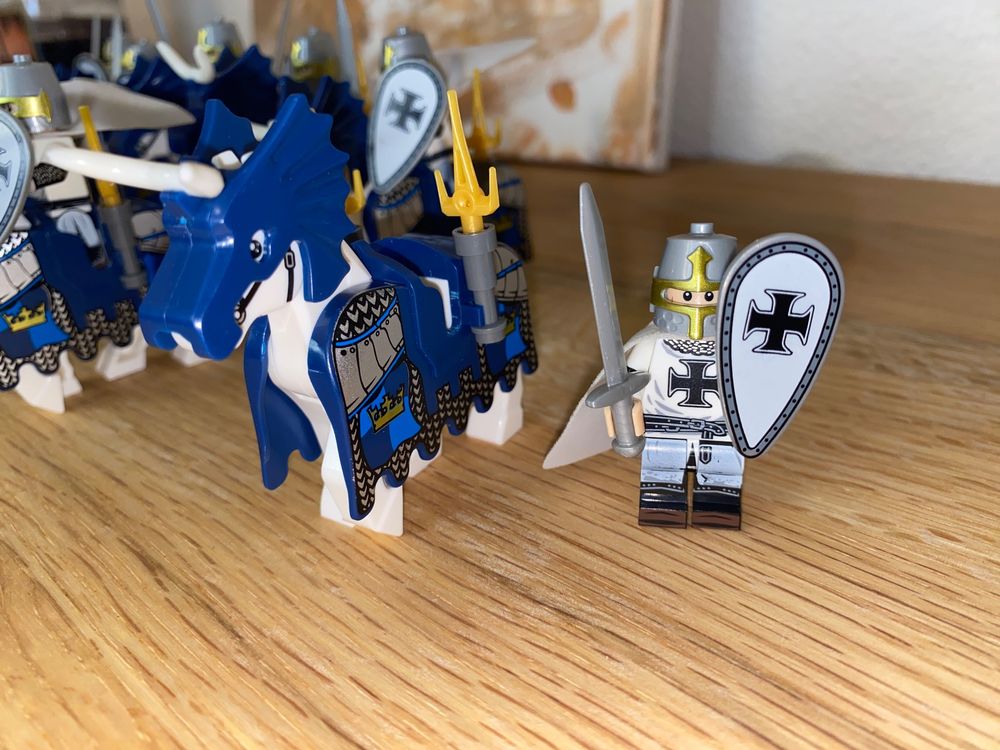10 Tempel Ritter mit Pferde - Minifiguren - für Lego (Neu und ...