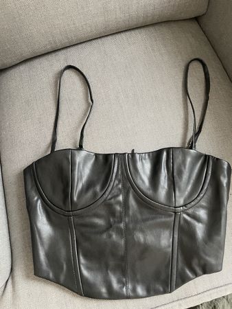 Schwarzes Bustier Top, Grösse M