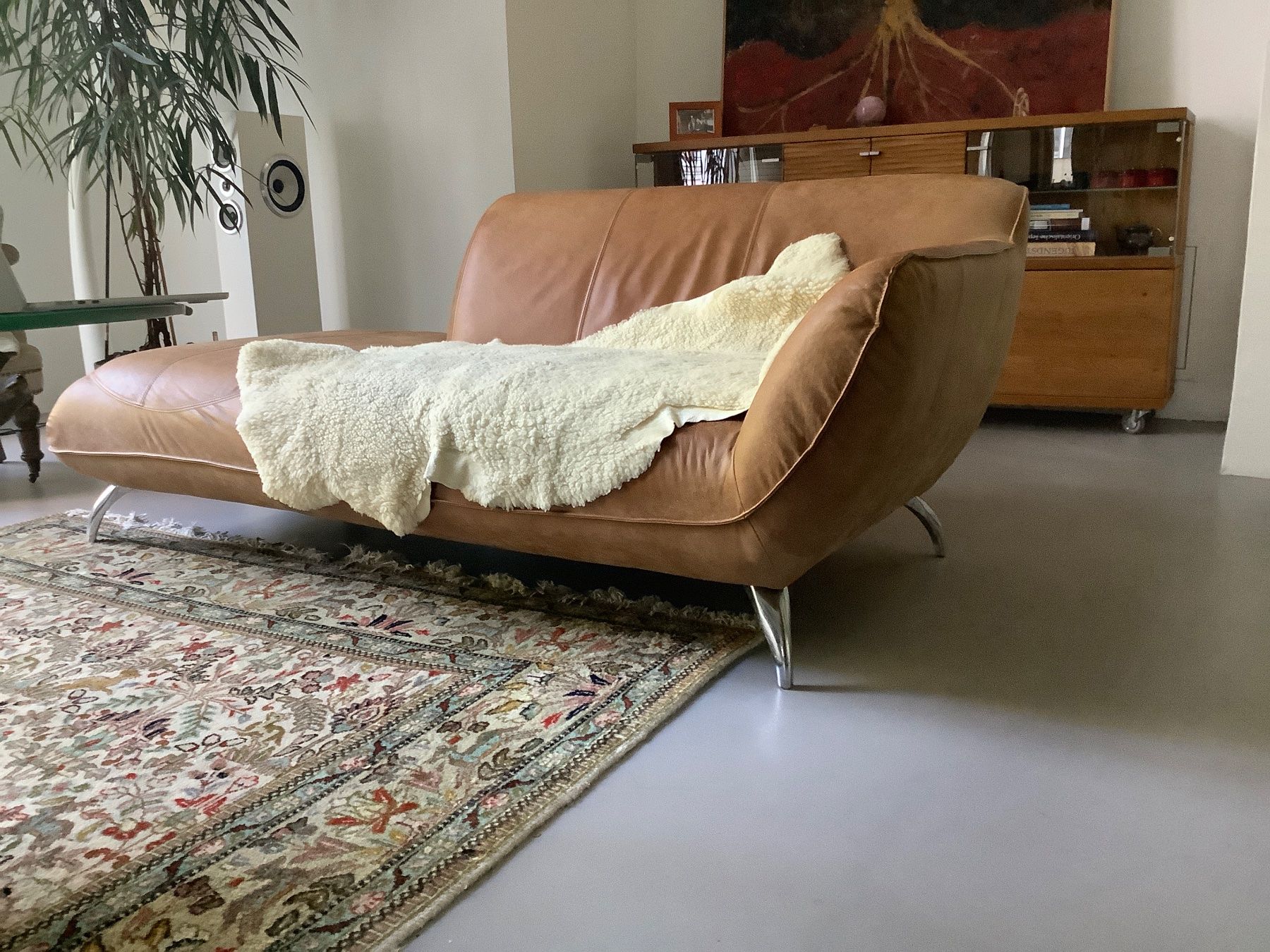 Divani: Gemütliches Ledersofa, Cognac, Repariere, Loftscape – Usato da Freienbach venduto da Elenaheinz 2