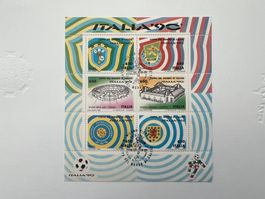 Italien 1990 - Fußball WM  Block 5  Erstag (A1188)