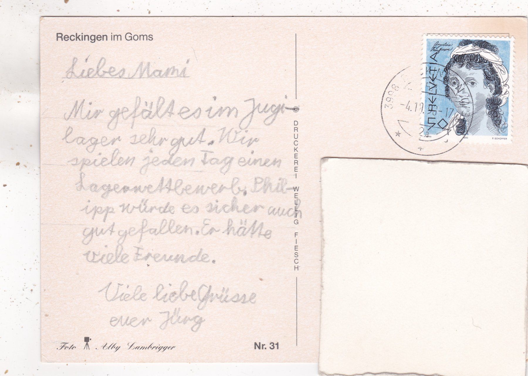 Cartes postales: Reckingen im Goms 1990 – D'occasion à Herisau par Lisegrat2008 1