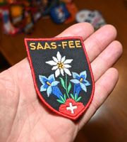 VINTAGE Badge SAAS-FEE nos ST. GALLER STICKEREI alpenrose