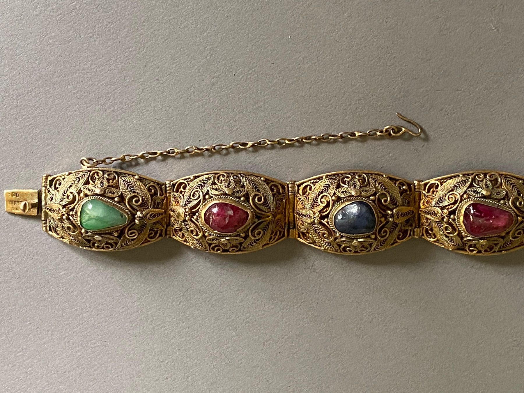 Bracciali & Braccialetti: CHINA / EDELSTEIN-ARMBAND – Nuovo (secondo la descrizione) da Basel venduto da shorthills_2013 2