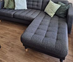 Ecksofa grau Stoff guter Zustand