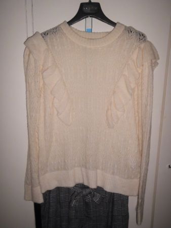 Pull blanc T. L