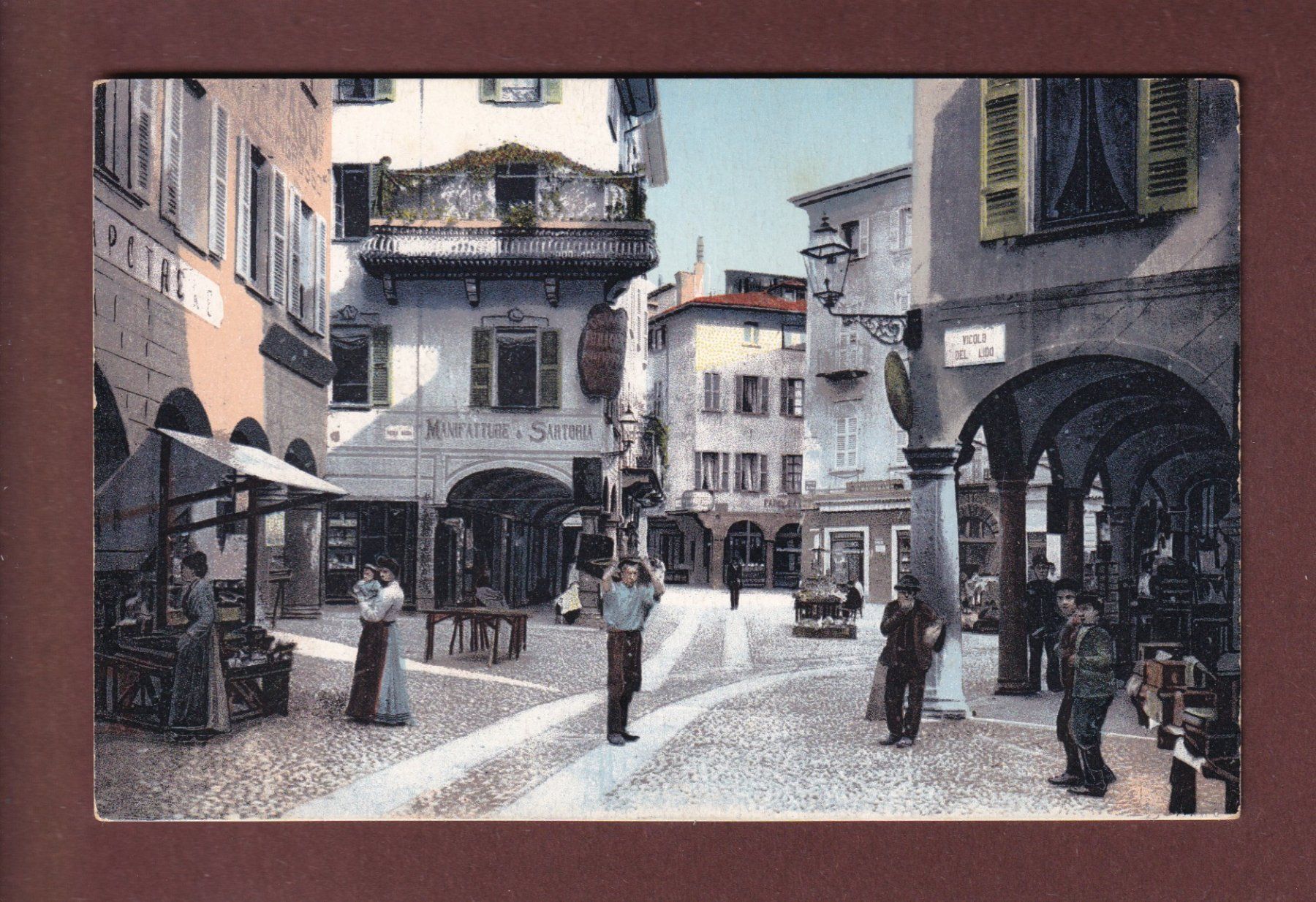 Cartoline postali: LUGANO - Piazza commercia – Usato da Pully venduto da nicecards