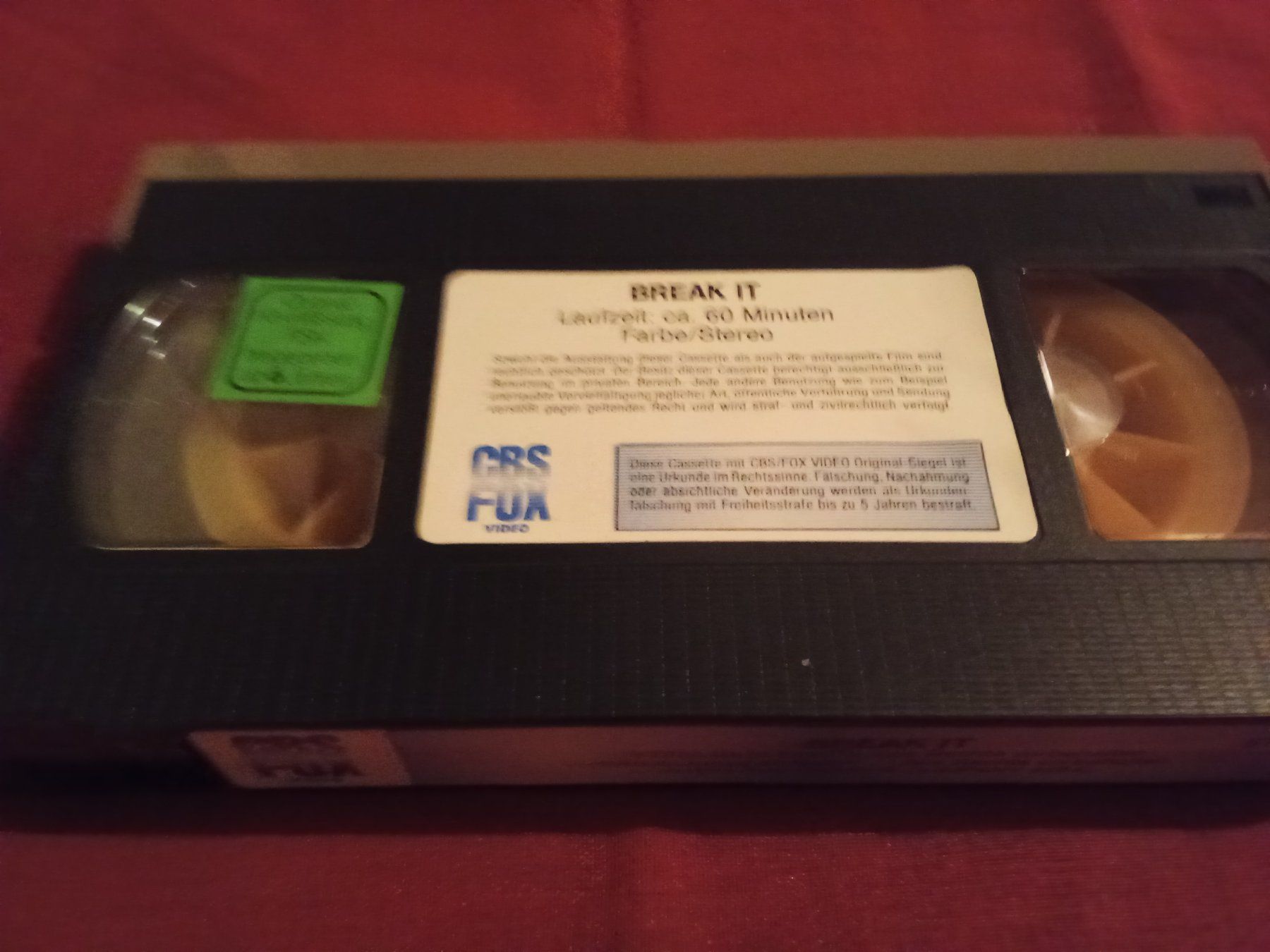Tutti i VHS: Break it "Du bringst es..." CBS FOX VHS 6748-53 – Usato da Remetschwil venduto da Hofiii 3