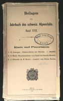 Beilagen SAC Nr. 17 1882 komplett