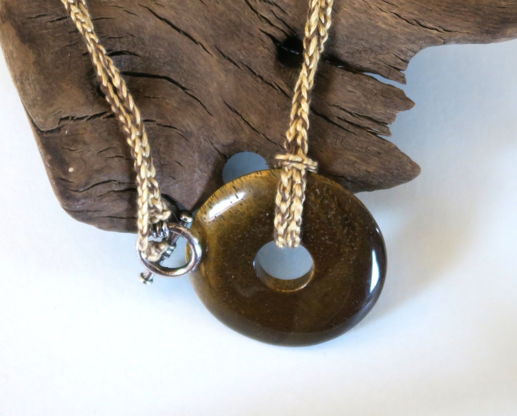 Catenine: Kette Tigerauge Donut – Nuovo (secondo la descrizione) da Brittnau venduto da marlenestone 2