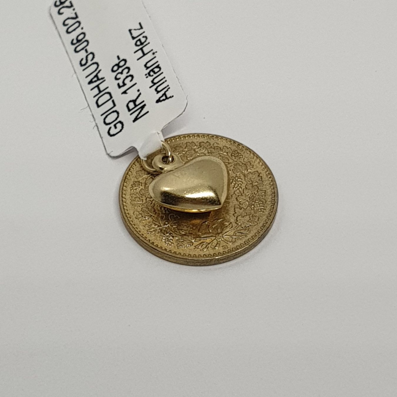 Ciondoli: Echt 14K Gold - Herz Anhänger – Usato da Luzern venduto da Goldhaus-Luzern 3