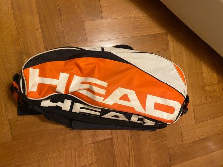 Sac de tennis HEAD orange blanc noir