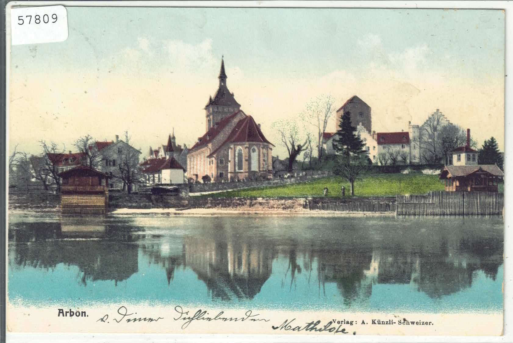 Cartoline postali: Arbon - Stadtpartie am See - Litho – Usato da Ettingen venduto da Kartenplanet