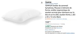Oreiller TEMPUR Symphony taille L -  63x43x14cm