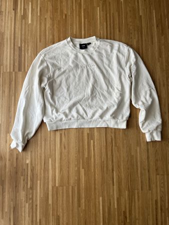 Vans Crop Sweatshirt beige - minimal Logo - S