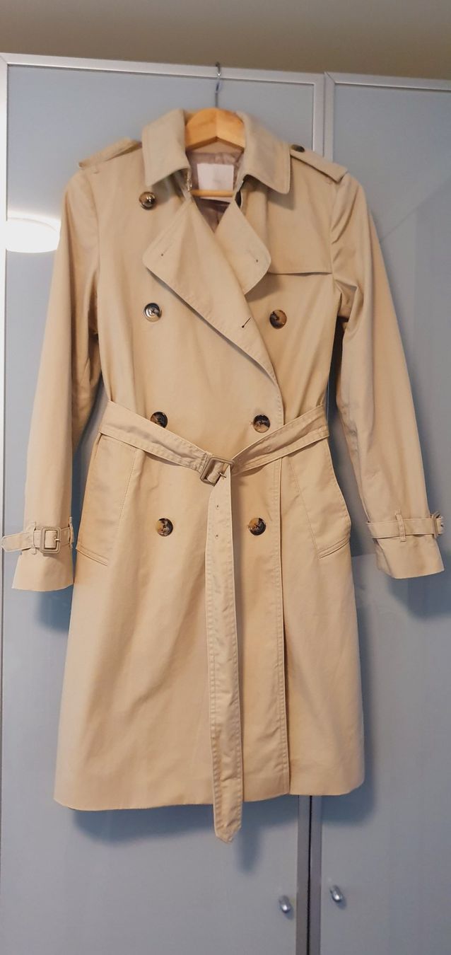 Mango Mäntel: Trenchcoat Mango Gr. 34 beige Baumwolle – Gebraucht aus Stansstad von InStyle8 9