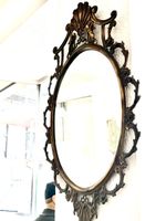 Prunkvoller Barock Wandspiegel – Messing/Bronze mit Putten &