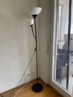 2x Stehlampe 2-flammig weiss/schwarz, gebraucht