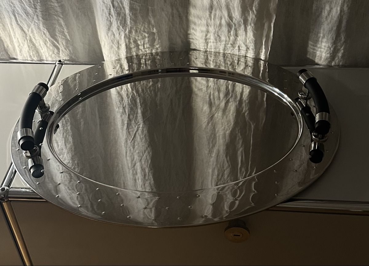 Alessi Piatti di portata: ALESSI , Tablett oval mit Griffen von Michael G – Nuovo (secondo la descrizione) da Meggen venduto da Fenchel92 3