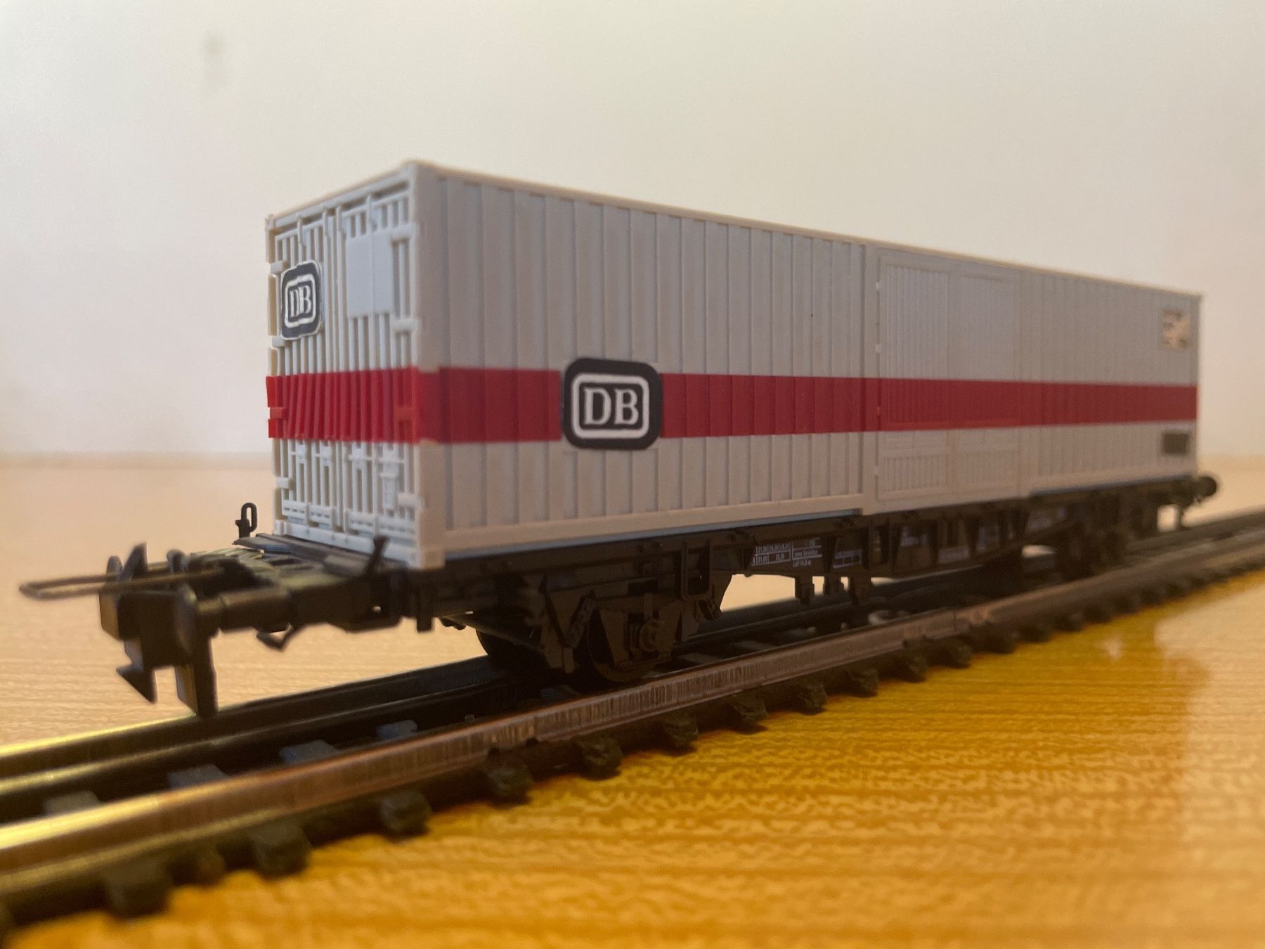 Modellini di ferrovie: Röwa Supermodell H0 DB Containerwagen – Usato da Suhr venduto da Daneli7