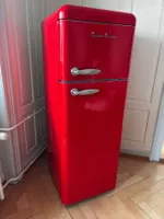 SCHAUB LORENZ SL210FR, Kühlschrank retro, rot, 53 x 150 cm