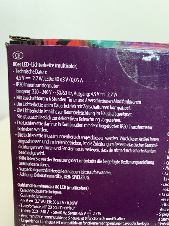 Neue LED Lichterkette mit 80 Lämpchen, mit Timer Kaufen