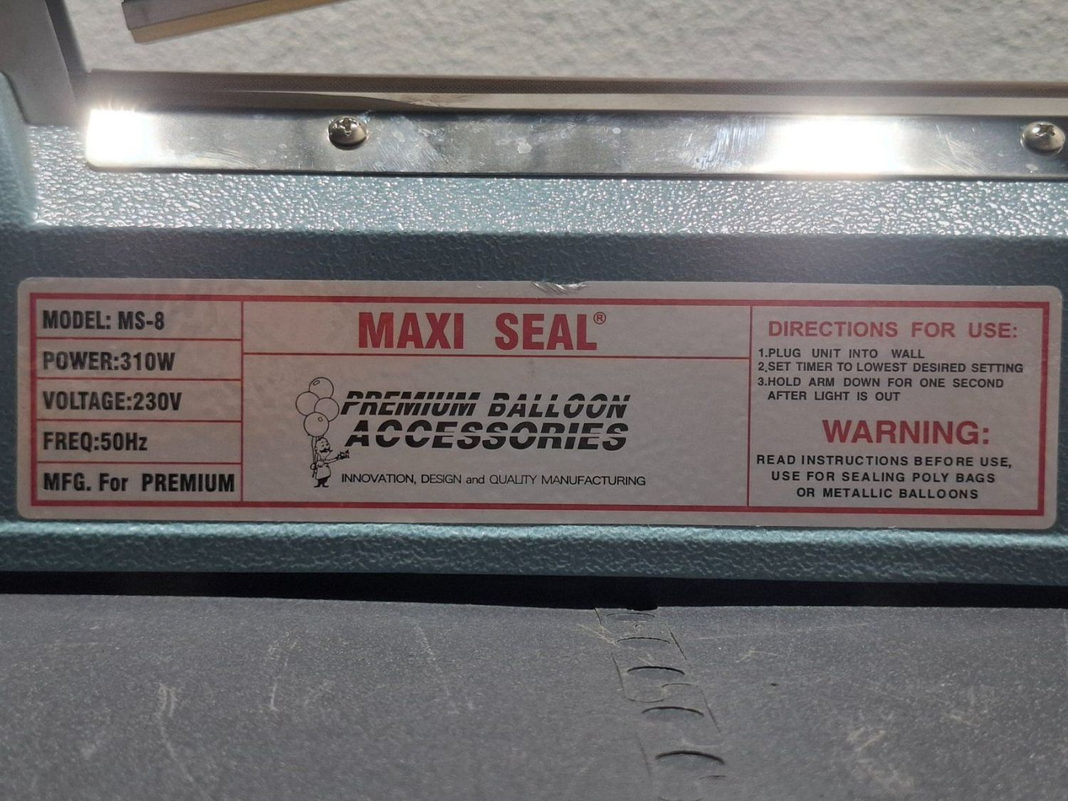 Tutte le macchine: Soudeuse impulsion Maxi Seal MS-8 – Usato da Villars-Ste-Croix venduto da pau_8fls 5