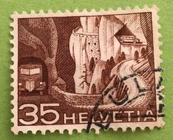 Nr.304 mit Stempel Alpenpoststrasse Technik und Landschaft