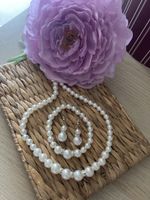 3 tlg. Perlen Schmuckset