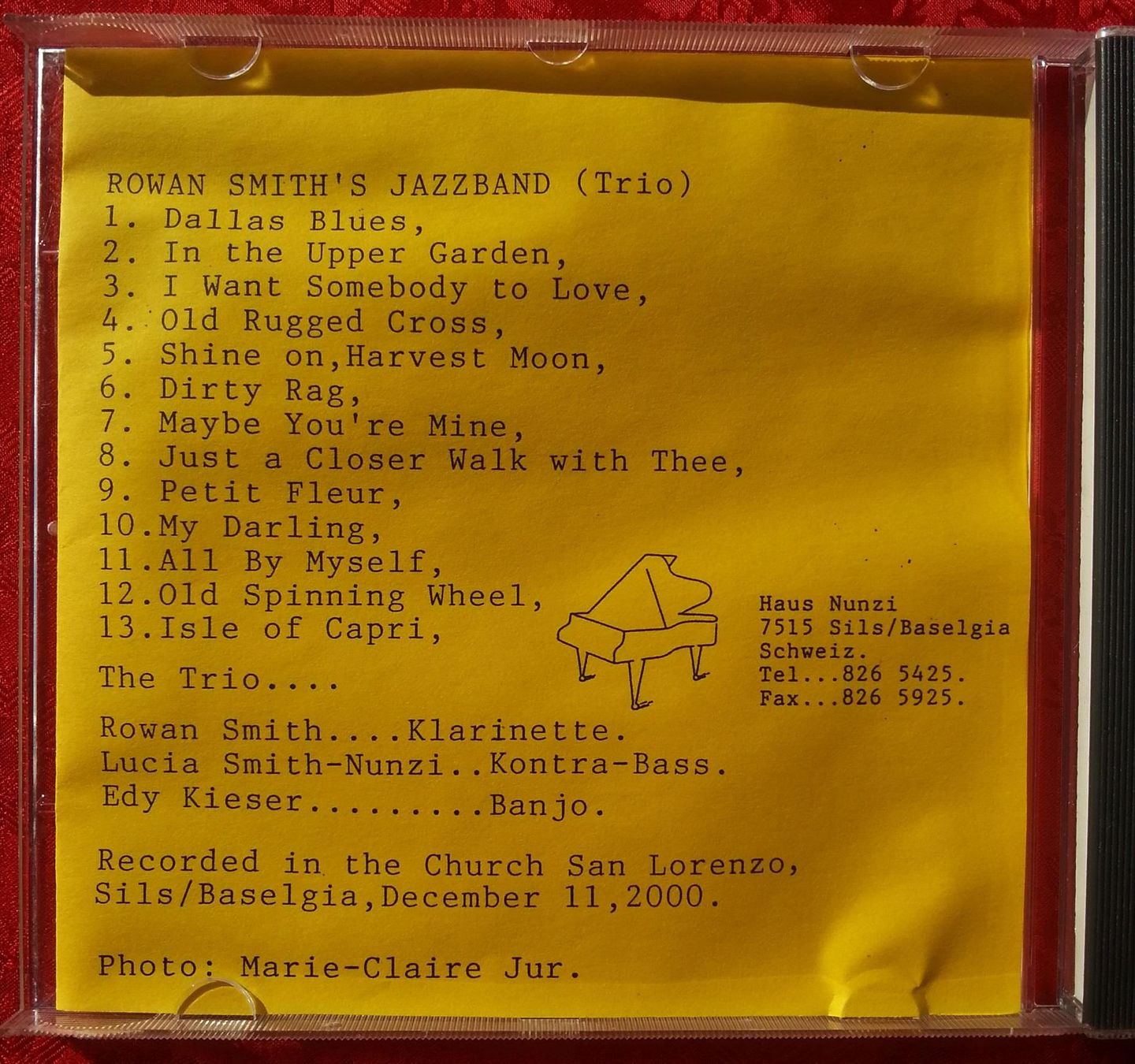CD: RAR: CD Rowan Smith`s Jazzband – Usato da Oberriet SG venduto da Manick 3