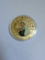 Vergoldete Münze Queen Victoria mit Edelstein