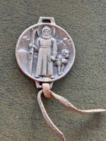 antike Medaille ST. BERNHARD Patron Skifahrer Bergsteiger