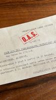 Papier Ancien OAS Algérie 1961 Couvre-feu Guerre Brief